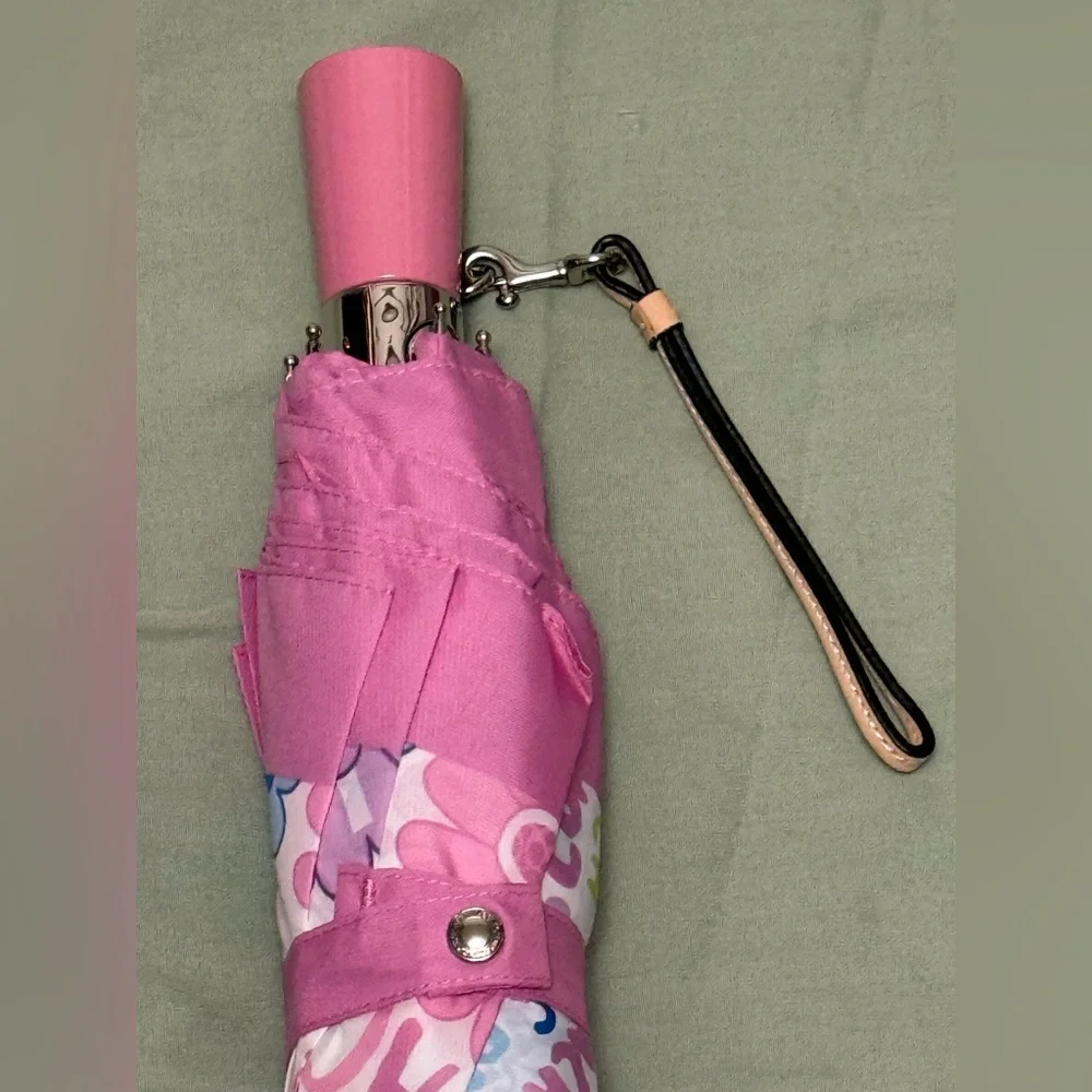 Coach Poppy Daisy Pink Multicolor Floral Umbrella - Picture 3 of 7